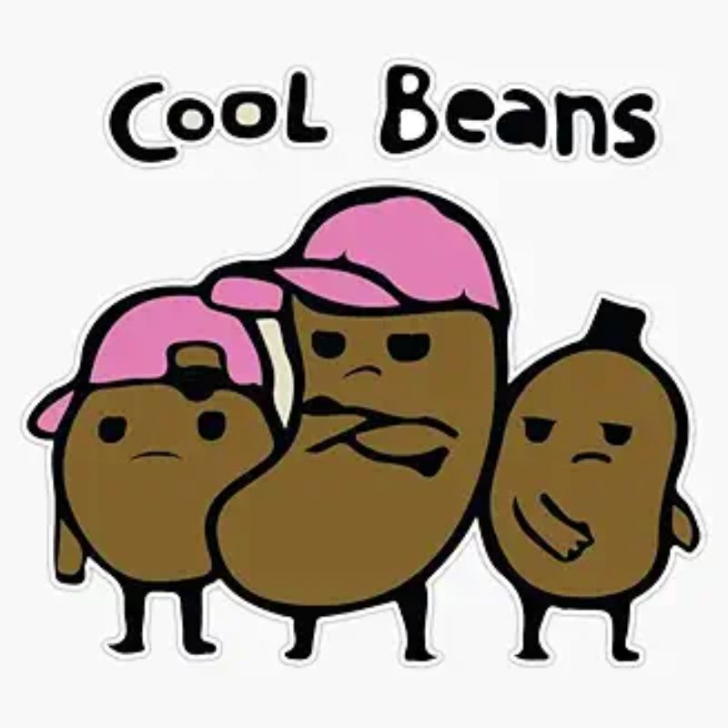 Cool Beans Vinyl Waterproof Sticker Decal Car Laptop Wall Window Bumper Sticker 5