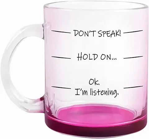 Don't Speak Funny Glass Coffee mug Gifts for family and friends coffee lovers anniversary wedding Gifts Christmas Birthday gifts