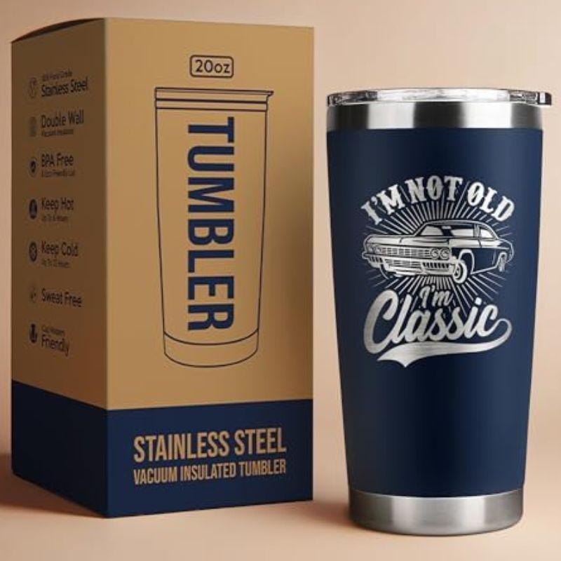 Not Old Coffee Tumbler Gifts Men Birthday Gift Dad Grandpa Him