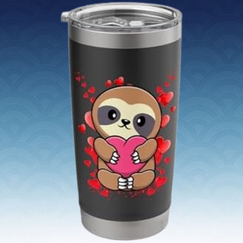 Overflowing Hearts Sloth Stainless Steel Insulated Tumbler